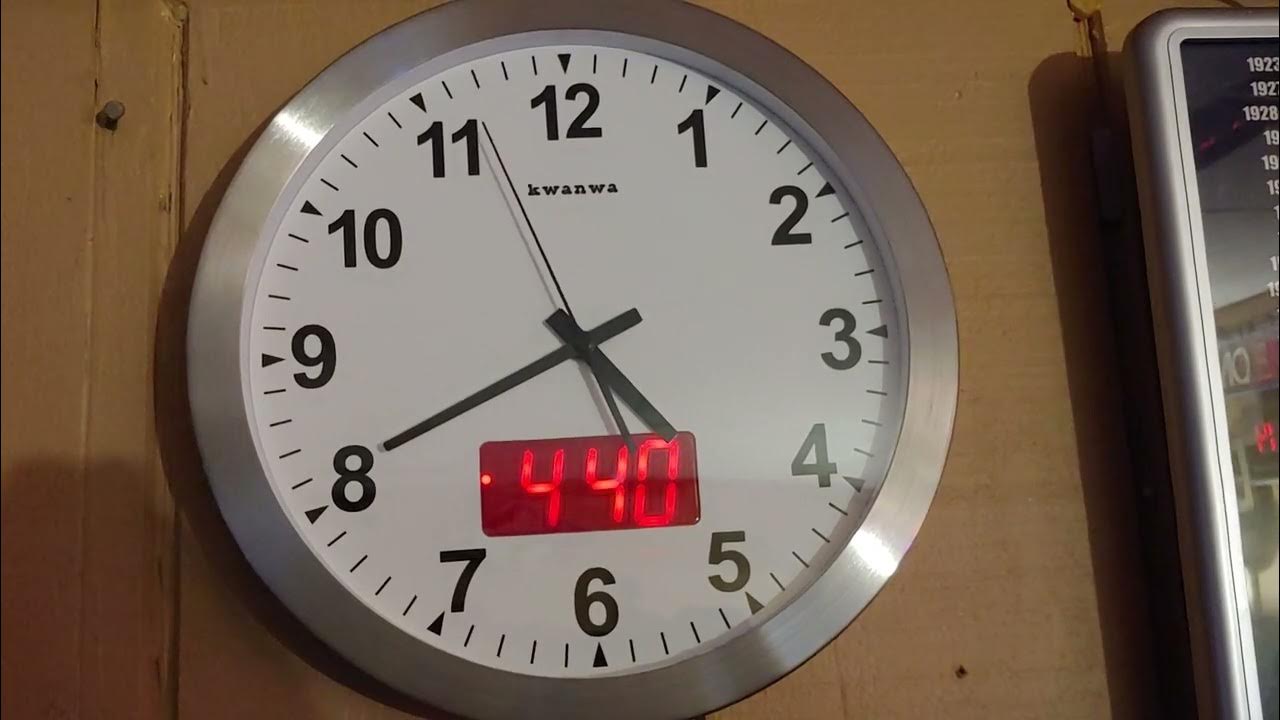 kwanwa silent sweep analog/digital clock YouTube