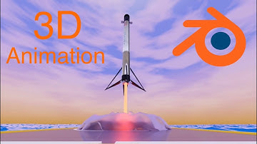 Falcon 9 Sunset Landing (Blender 3D animation)