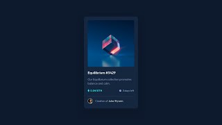 Sidee Loo Dhisaa NFT Preview Card Component adigoo isticmaalaya HTML & CSS  | AF SOMALI