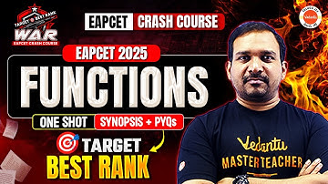 Functions | Synopsis + PYQs | EAPCET 2025 Preparation MPC | WAR Series| Kiran sir #eapcet2025
