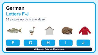 German Letters F-J Flashcards | 50 Words