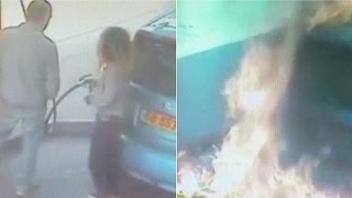 Woman denied cigarette, lights car on fire at gas station