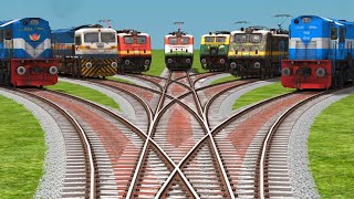 Train Videos Indian Railways Night Journey || At Railroad Crossings Branched || bumpy Forked train screenshot 4