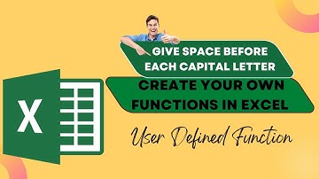 How to give space before each capital letter in excel |User Defined Functions | VBA |Macro | Excel