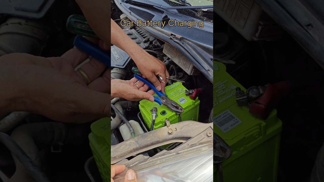 Charge Car Battery with inverter Charge Car battery at home । Charge car battery with inverter