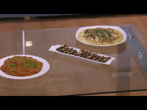 طريقة عمل شيش طاووق بالصوص الأخضر