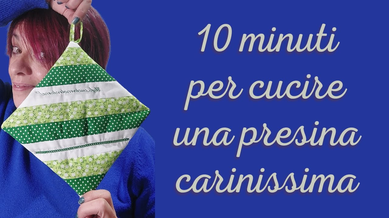 Come cucire una presina facilissima senza sbieco - YouTube