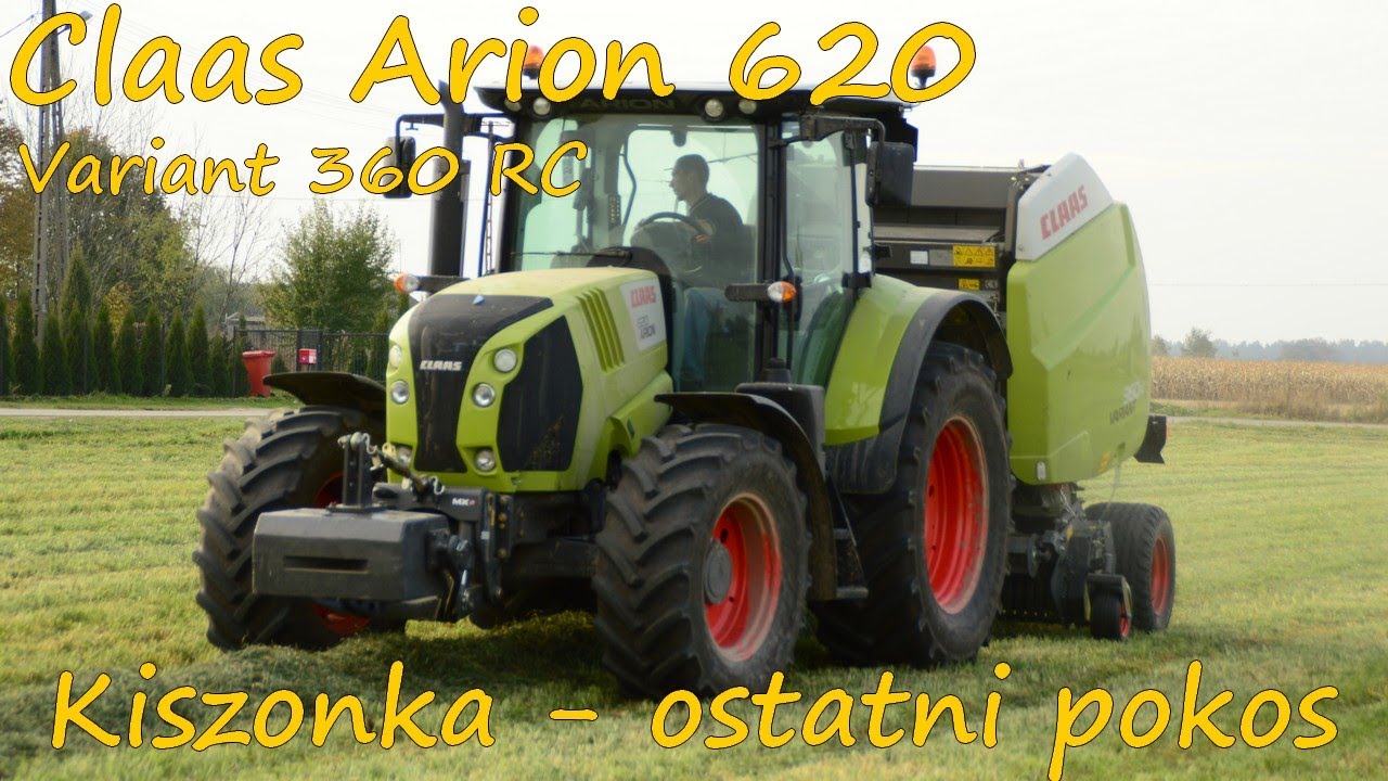 Claas Arion 620 i Claas Variant 360 RC kiszonka ostatni pokos, Lucerna