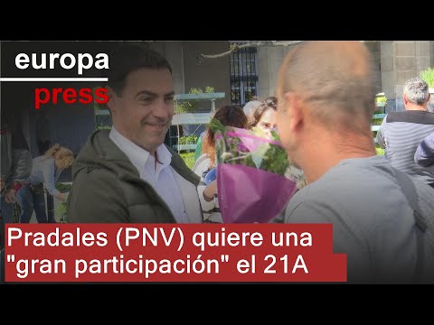 Pradales (PNV) quiere que haya una "gran participación" en las elecciones vascas este domingo