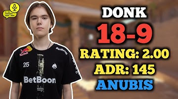 CS2 POV | DONK (18-9) FACEIT RANKED (ANUBIS) | VOICE COMMS