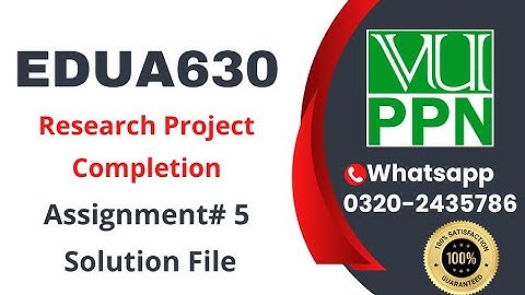 EDUA630 Assignment 5 solution 2024-25 #edua630 #vu