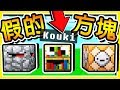 Minecraft 爆料【躲貓貓】99.9% 看不出是【真的假的】!! 猜錯要說 ❤真心話❤ 找方塊 !!