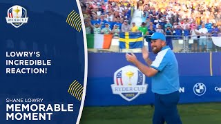 Shane Lowry's Incredible Reaction to Hovland's Chip-in | Ryder Cup 2023