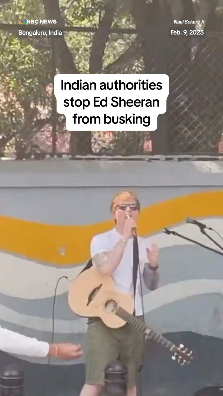 Indian authorities stop Ed Sheeran from busking