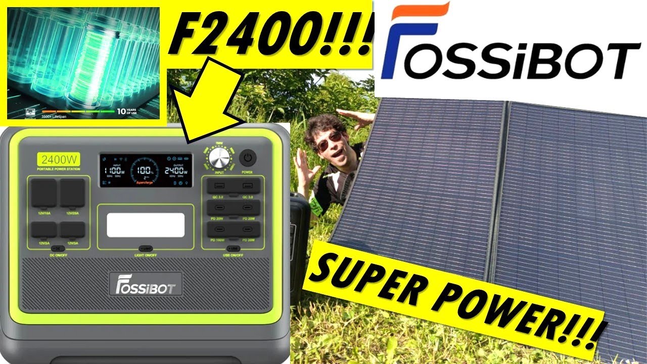 I use the FOSSIBOT F2400 to power a 1600W lawnmower! Portable power station review