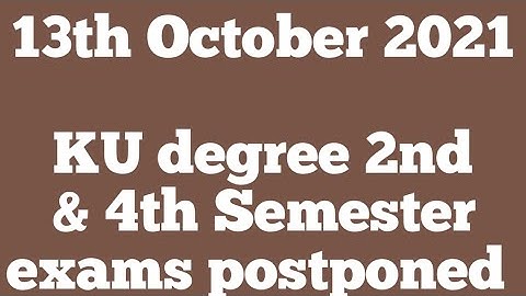 kakatiya University exams postponed 2021|KU degree exams postponed 2021