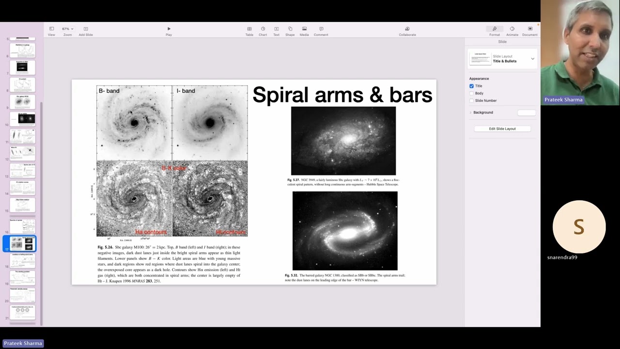 Lecture 8 - Kinematic density waves and spiral arms, and Dynamics