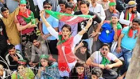 Imran Khan PTI Jalsa in ISLAMABAD  Girl and Boys Together