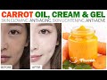 HOW TO MAKE CARROT FACE GEL &amp; CREAM WITH CARROT OIL? | ANTI-AGING, SKIN LIGHTENING CREAM | Flavorish