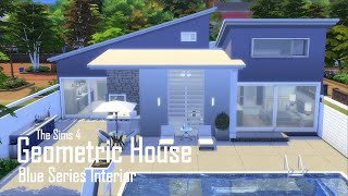 Geometric House Blue Interior The Sims 4 No Cc Stop Motion Build