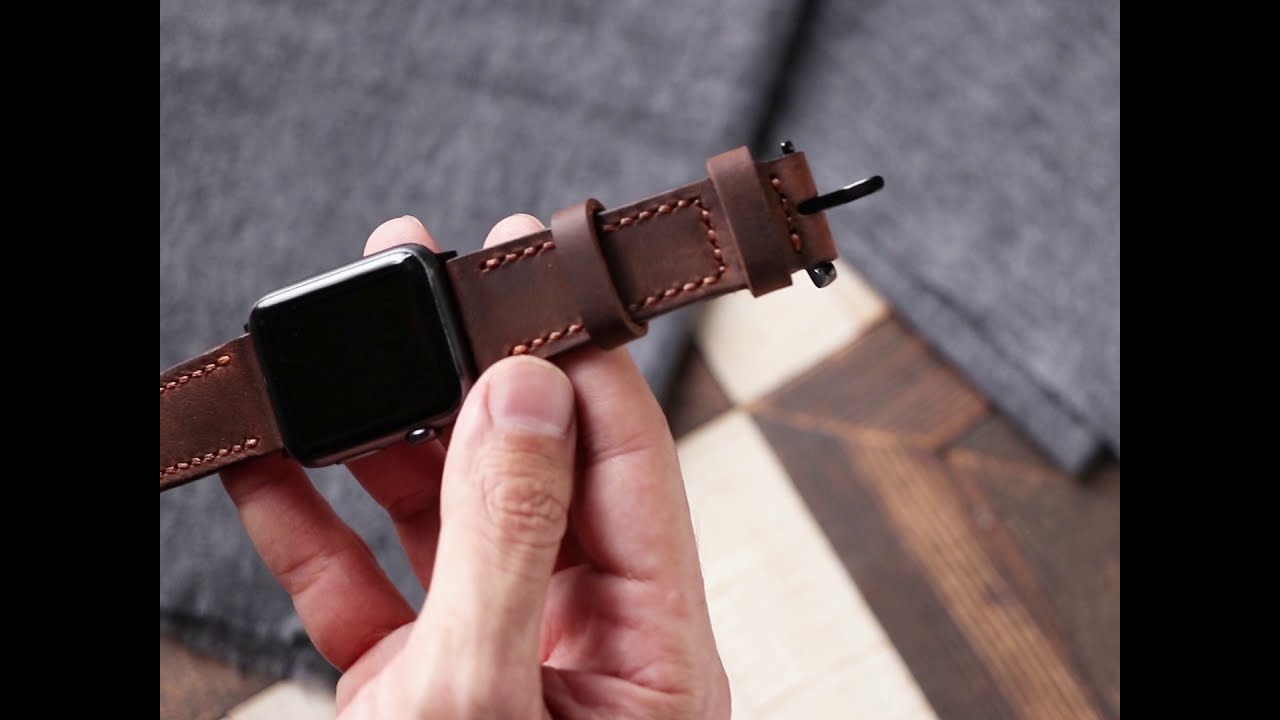 Roarcraft Co. Custom Made Apple Watch Strap - Caramel Saffiano