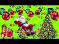 How To Edit Christmas Balls with Santa Claus Setting on his Chair with A Lot of Gifts