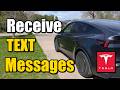How to Connect Phone to Receive Text messages in Tesla Vehicle - Tutorial