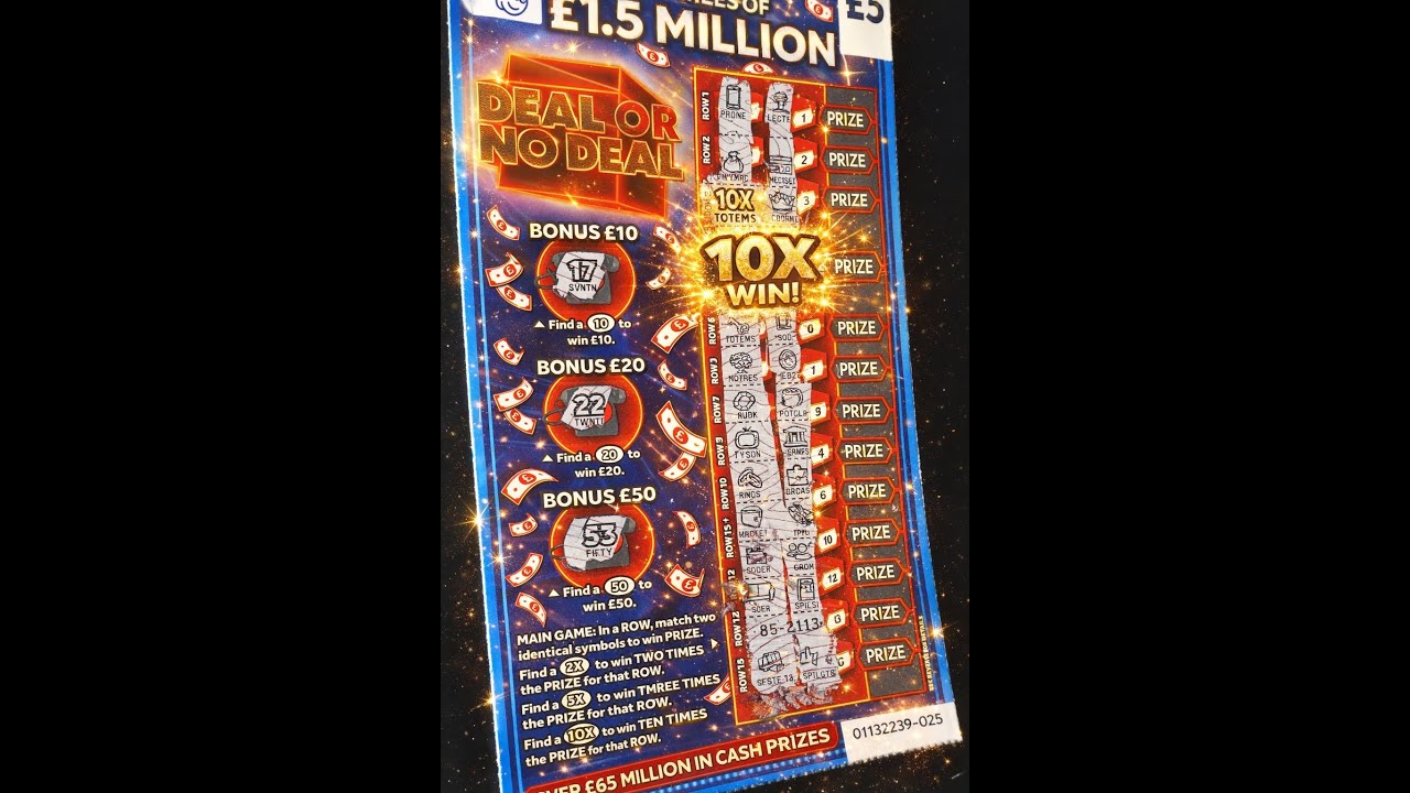 SCRILLA SCRATCH ✴︎Mega Rare✴︎極上 Promo Only FINALLY10x WIN! £1.5MILLION DEAL OR NO DEAL SCRATCHCARD