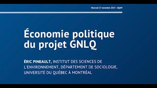 Conférence: «La vie en bleu? Gazoduq / Énergie Saguenay»