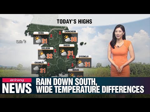 Rain down south, wide temperature differences_082619