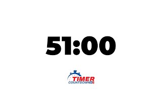 51-Minute Timer | White Screen Countdown with Alarm