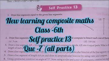 new learning composite maths class 6 self practice 13 | schand maths class 6 ex-13 | construction