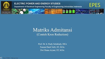 [Power System] Matriks Admitansi (Kron Reduction)