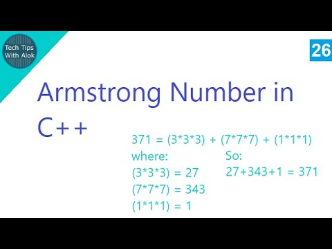 Armstrong Number in C++ - YouTube