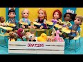 Toys for tots ! Elsa &amp; Anna toddlers - Barbie - school classmates - gifts for poor kids