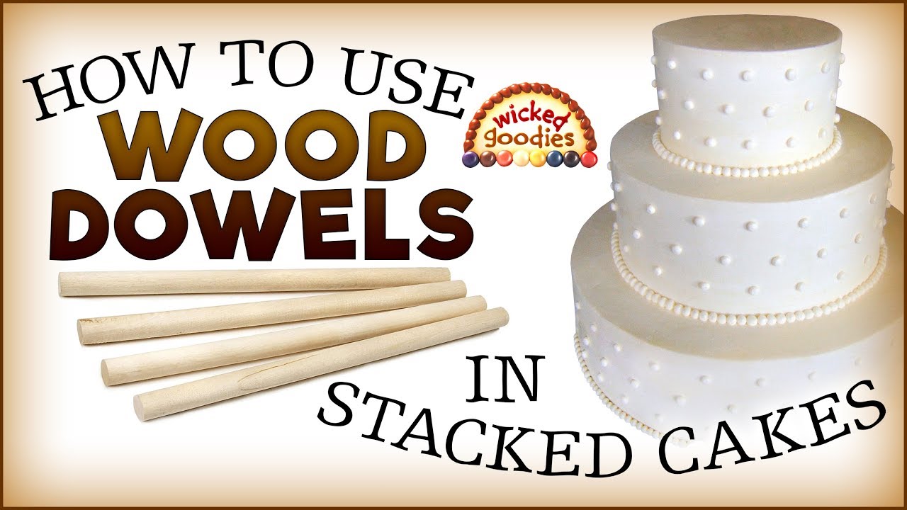 Wood Dowels as Cake Supports 