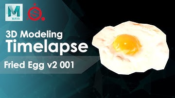 Fried Egg v2 001 3D Modeling Timelapse