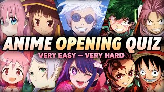 GUESS THE ANIME OPENING [Very Easy - Very Hard] 50 Anime Openings screenshot 5