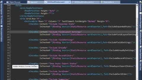 XamDataGrid Word Export