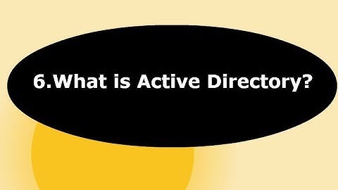 Tech Support Courses What is Active Directory?