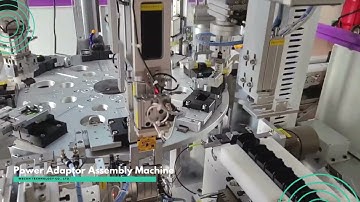 Power Adaptor Assembly Machine with Wecon PI3070ig HMI+LX6V PLC+VD3E Servo