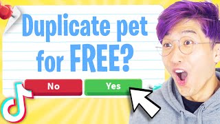 Can We Get These NEW ADOPT ME TIK TOK HACKS To ACTUALLY WORK!? (2 PETS AT ONCE?!)