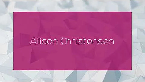 Allison Christensen - appearance