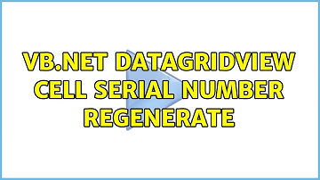 VB.NET DataGridView Cell Serial Number regenerate (3 Solutions!!)