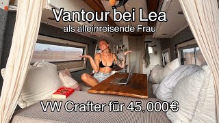 LEA LIEBT DAS VANLIFE I Roomtour VW Crafter 45.000€ Selbstausbau als alleinreisende Frau