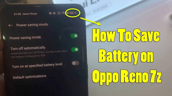 How to save battery on Oppo Reno 7z | Oppo Reno 7z battery optimization settings