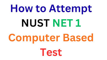 How to Attempt NUST NET Test I How to Solve NUST Entry Test on Computer I NUST CBNET Demo I NUST