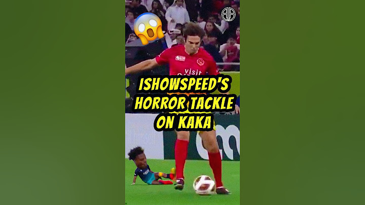 Speed almost broke KAKA's leg 😱 #football #shorts #ishowspeed
