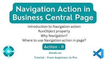 Navigation action in business central | Types of actions in BC | Action Part  II | BC Video tutorial
