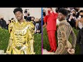 Met Gala 2021: Lil Nas X BUSTS OUT of Gold Armor Into Glittery Bodysuit
